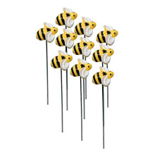 Gelb-schwarze Bienen-Gartenstecker aus Kunstharz, wetterfest, Insektendekoration für Blumentöpfe, Garten und Terrasse, 30-teiliges Set