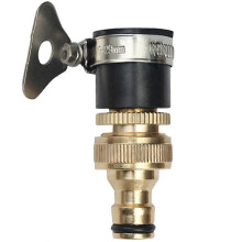Gartenschlauch-Wasserhahn-Anschlussadapter, Messing- und Edelstahl-Kupplung für 15-mm- und 20-mm-Wasserhähne, 19-mm- und 25-mm-Schläuche