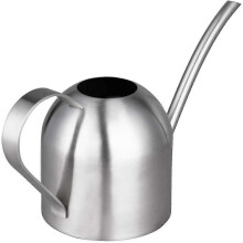 Regadera de acero inoxidable cepillado de 500 ml con boquilla larga para plantas de interior y suculentas.