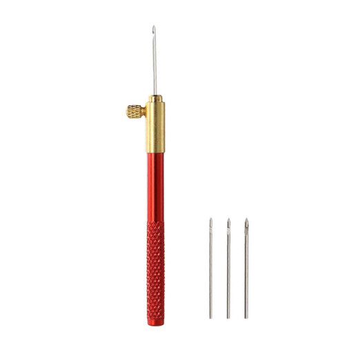 Embroidery Tambour Hook with 3 Interchangeable Needles for Bead Sewing and Crochet