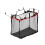 Folding Table Storage Net with Meshes, Iron Trash Bag Holder for Desktop Organisation and Camping 1