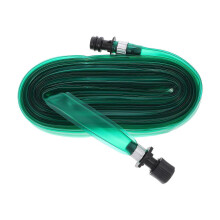 Flacher Tropfschlauch, 15 m PVC-Gartenbewässerung mit 1/2-Zoll-Anschluss für die Bewässerung von Pflanzen im Freien