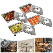 4 pcs Chafing Dish Sets with Lid Chafing Dish Chafer Pan Buffet Tray