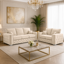 (3 Seater, Green) Milano Plush Velvet Sofa Set 2 Seater 3 Seater Corner Sofa Armchair Luxury Living Room Furniture