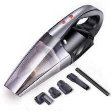 Aspirateur de voiture 12 V avec fonction eau et poussière, câble de 4,8 m et accessoires pour le nettoyage de la voiture et des petits espaces.