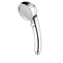 Handbrause mit 3 Strahlarten, Druckverstärkungstechnologie für kräftigen Wasserstrahl, wassersparendes Design