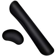 Poggiapolsi per tastiera e mouse compatibile con la maggior parte dei laptop, supporto in memory foam con rivestimento impermeabile, nero