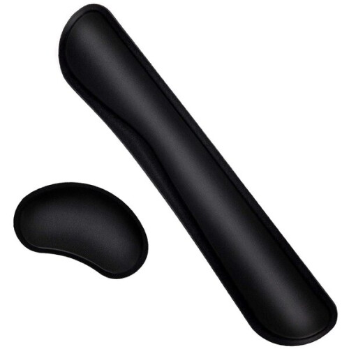 Keyboard and Mouse Wrist Rest Compatible with Most Laptops, Memory Foam Support with Waterproof Lining, Black