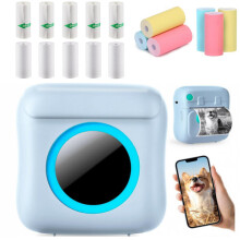 Thermische miniprinter, draagbare Bluetooth-printer voor foto's, etiketten en bonnen vanaf smartphone
