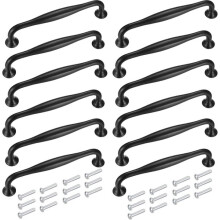 Küchengriffe 128 mm Schwarz für Kleiderschrank, Schuhschrank, Kommode, Bücherregal Möbel