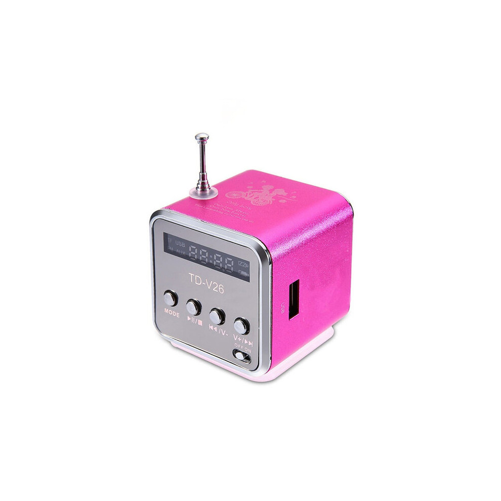 Td-V26 Mini Portable Speaker With Fm Radio, Lcd Screen, 3W Clear Sound, Compact Design For Home Office 6966168069607
