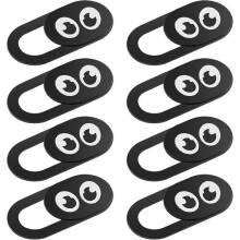 Privacy webcamcover compatibel met laptops, tablets en telefoons, duurzame ABS-schuif, eenvoudige installatie zonder resten.