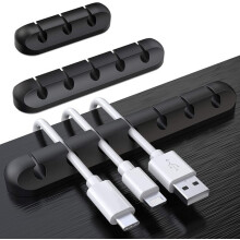 Cable Holder Compatible with Multiple Cables - Soft Non-Magnetic Material, Strong Adhesive for Multi-Surface Use