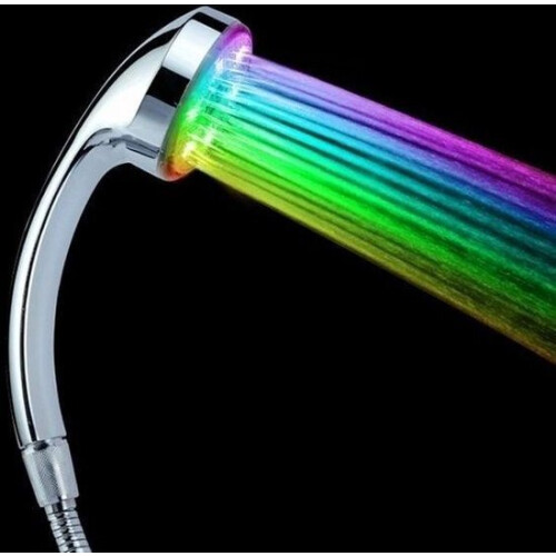 Water-Activated LED Shower Head, Disco Lighting Effects, Multi-Colour LED Lights, Universal Connection