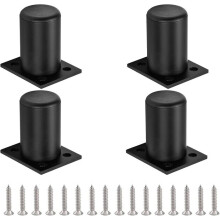 Regulowane nogi do szafek, 4 szt., metalowe nogi meblowe 60 mm, stop aluminium, regulowana wysokość 0-12 mm, czarne lub srebrne