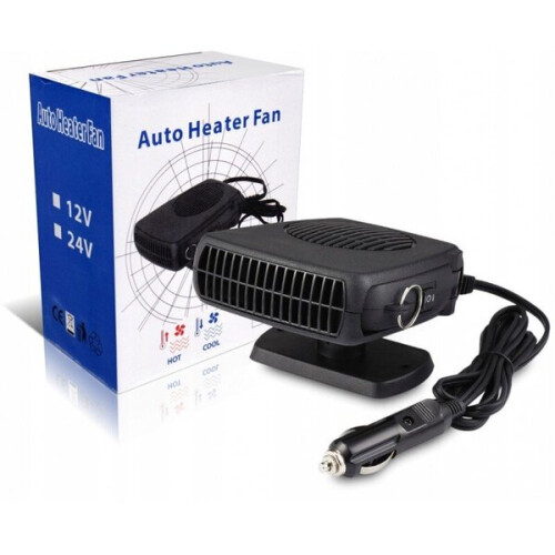 12V Car Air Heater 200W for Interior Warming and Summer Cooling, Includes Mounting Bracket