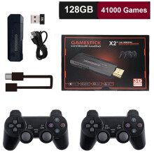 Console per videogiochi retro compatibile con PS1 e PSP, plug and play HDMI 4K, 2 controller wireless 2.4G e 256 GB