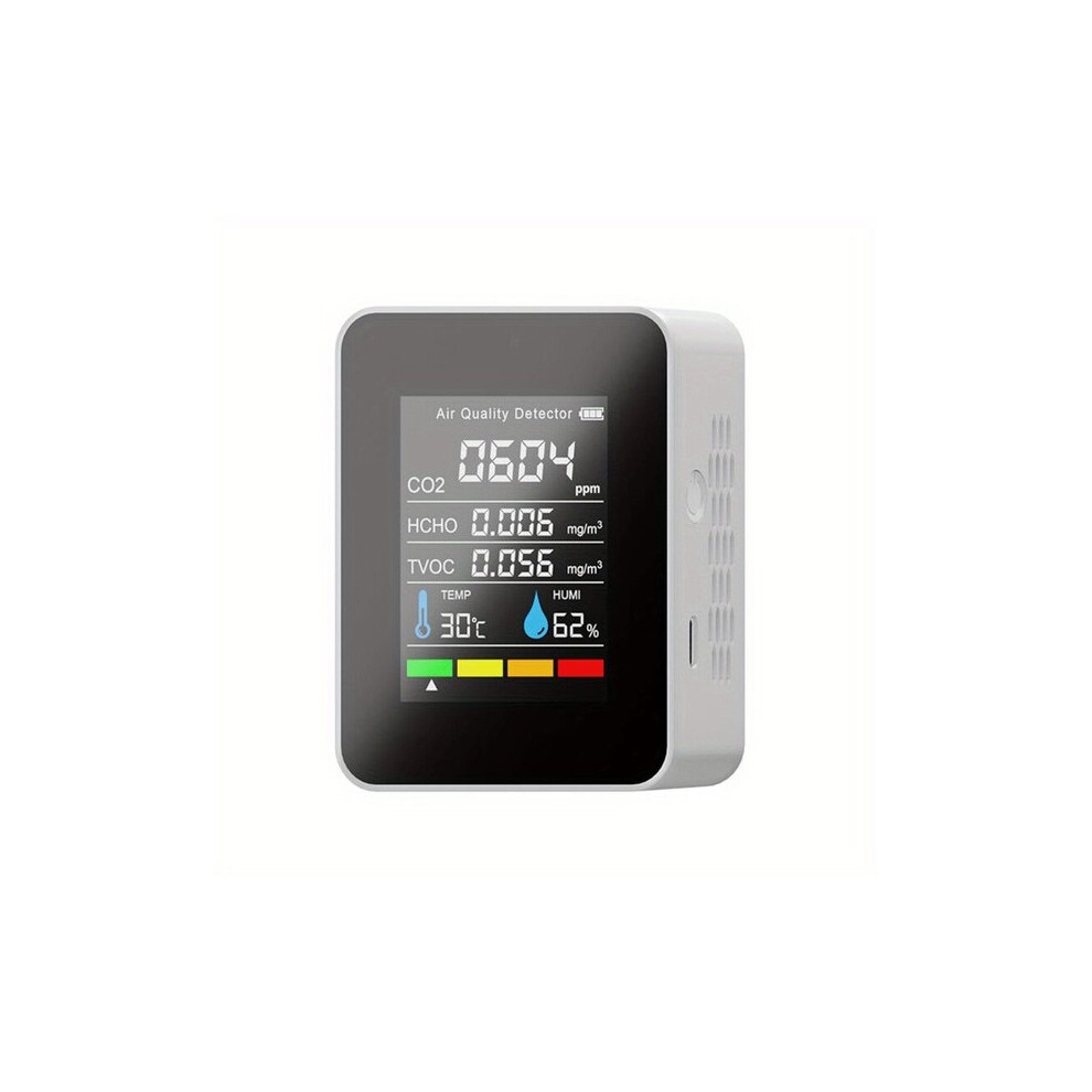 Air Quality Detector Measuring Co2 Co Hcho Tvoc Temperature & Humidity With Lcd Display & Portable Design 6966168066422