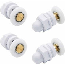 Rouleau de porte de douche 23 mm compatible avec enclosures, ouverture trou 15-17 mm pour réparation porte coulissante