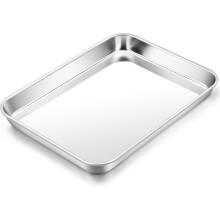 Elintarvikelaatuinen ruostumaton teräskakkuvuoka 23,7 x 17,7 cm, myrkytön pinnoite, astianpesukoneen kestävä