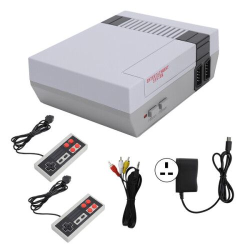 8-bit Retro TV Game Console, AV Output for NTSC/PAL TVs with 2 Controllers