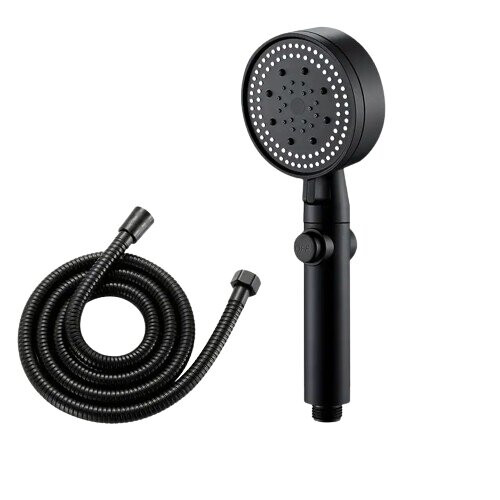 Water-Saving Handheld Shower Head, Ergonomic Grip, 5-Setting Spray for Daily Use