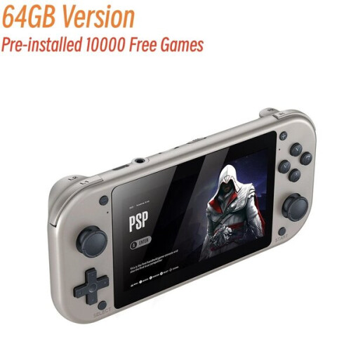 Handheld Game Console 4.3 Inch HD Screen, Supports 10,000+ Pre-installed Retro Games with Save/Load Function