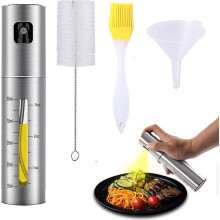Fine Mist Oil Sprayer, 90ml Silver Stainless Steel Bottle for Even Coating on Pans and Ovens
