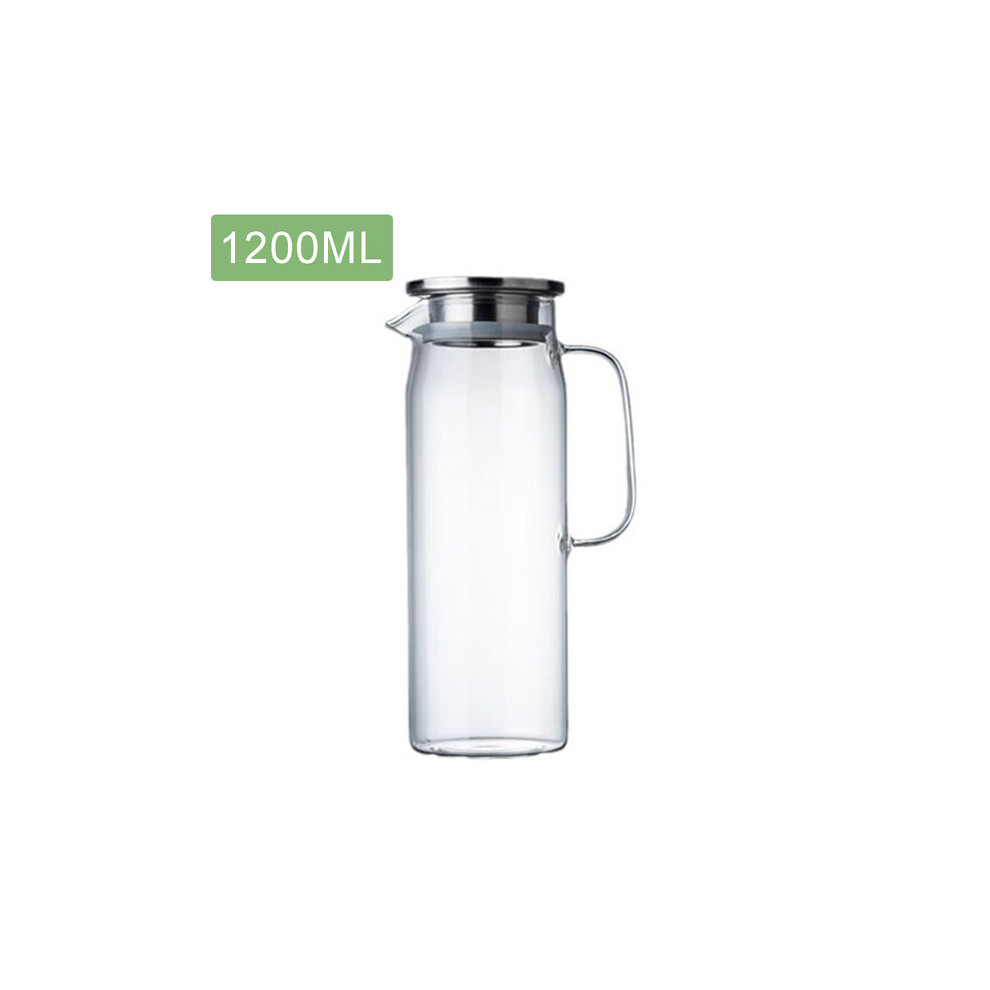 Glass Carafe Compatible With Multiple Beverages, 1000Ml Capacity With Wide Mouth For Fruit & Ice 6966168190561