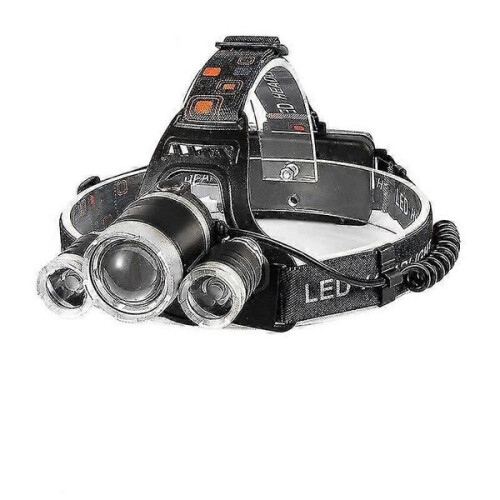 Rechargeable Headlamp Featuring 90 Degree Rotating Head, Large Capacity Battery and Adjustable Strap