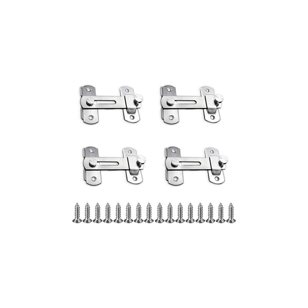 Stainless Steel Sliding Door Latch Recessed Screw Holes Smooth Rotating Handle For Internal Doors Cabinets 6966168190509