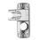Adjustable Chrome Shower Bracket, No Tools Installation & 360 Rotation, Compatible with 25mm Slide Bar 1