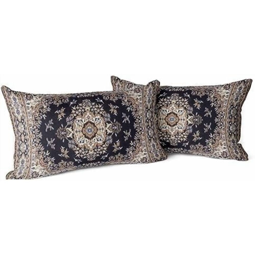 Boho Throw Pillow Covers Cotton Double-Sided 12x20 in Set