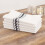 Hvide polyesterservietter med sorte striber 18" x 22" (10 1