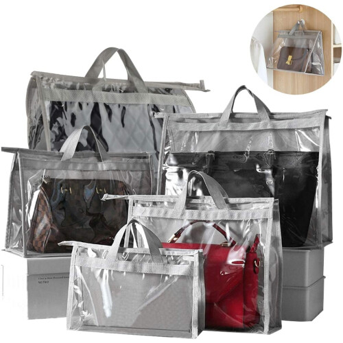 Borsa portaoggetti trasparente con maniglia a cerniera e
