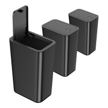 Poubelle mince de 10 L avec couvercle (lot de 3)