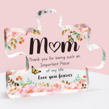 Placă acrilică cu inimă cadou pentru mama – 10x8.5cm