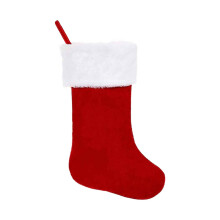 Calza di Natale lavorata a maglia – Grande sacchetto regalo decorativo rosso
