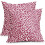 Fodere per cuscini con stampa leopardata, 45x45 cm, set da 2, in lino 1