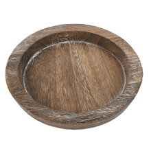 Plateau rond en bois massif pour centre de table, 28,5 cm