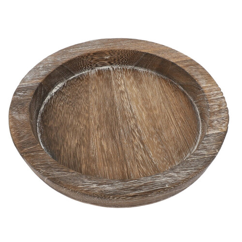Plateau rond en bois massif pour centre de table, 28,5 cm