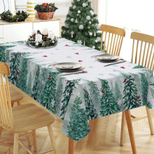 Vinterduge med fyrretræstræ 152 x 213 cm i polyester