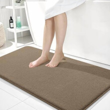 Bademåtte med memory foam, 112x61 cm, brun