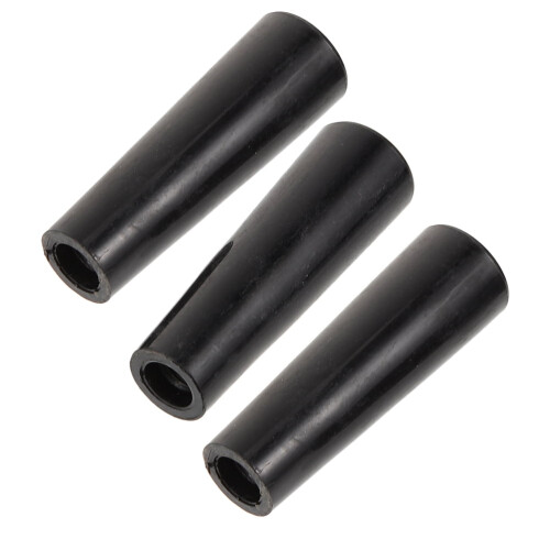 3 maniglie per spillatore di birra in plastica nera da 6,5 cm