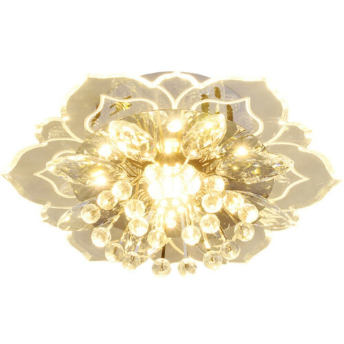 LED krystalblomst loftslysekrone 9W