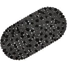 Alfombrilla de baño antideslizante con textura de guijarros, 27 x 14 pulgadas.