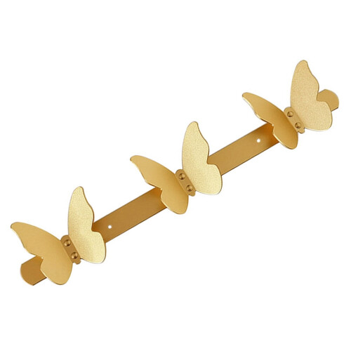 Butterfly Wall Hooks Gold Heavy Duty 6-Pack 1