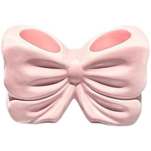 Zahnbürstenhalter in rosa Keramikschleife