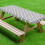 MGEZCOO rectangle tablecloth 30x72 in black plaid 1