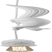 Plafonnier écureuil en résine pour chambre d'enfant, mini suspension animalière, blanc